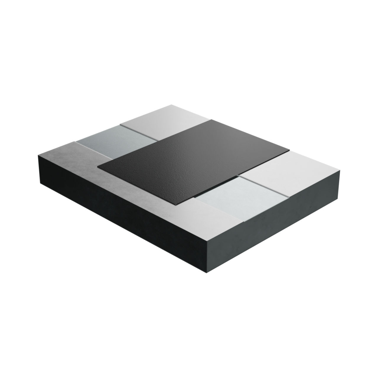 Chip attenuator with silver over nickel plating. 