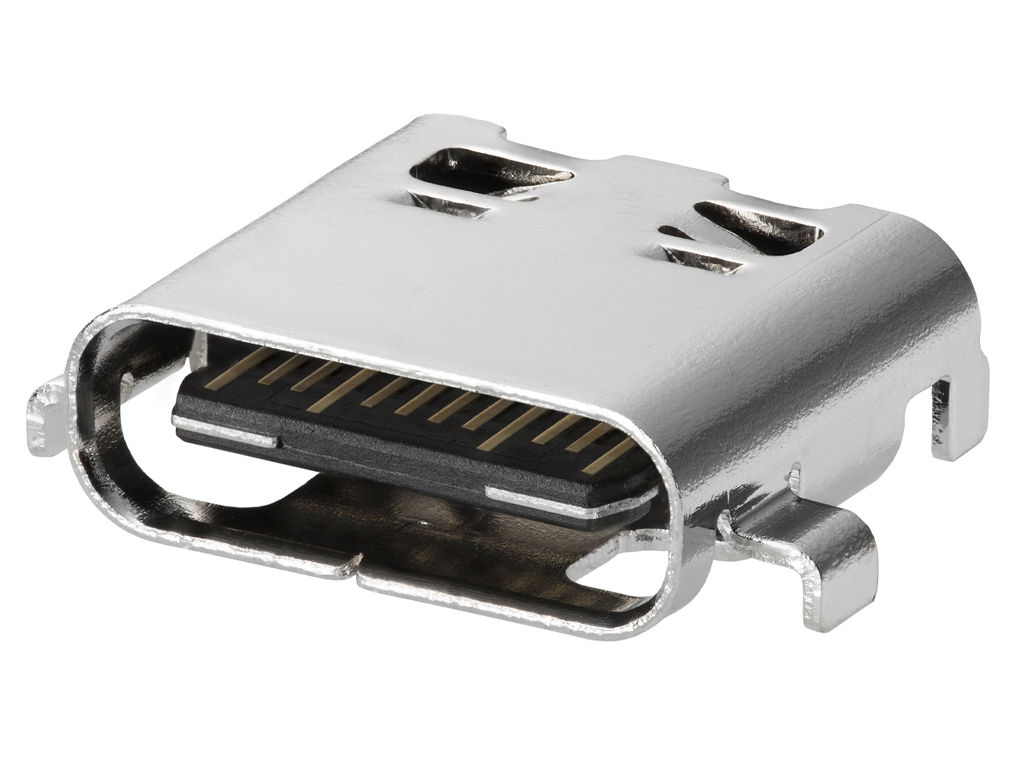 Mid-mount USB Type-C connector