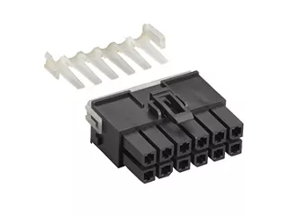 Molex Mega-Fit dual-row receptacle with TPA.