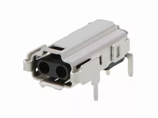 Molex T1 industrial single-pair ethernet (SPE) PCB jack in a right-angle orientation.