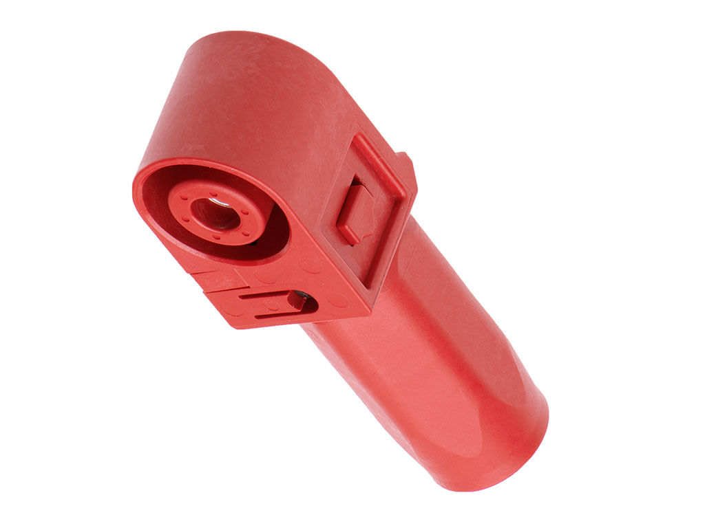 SideWize high-voltage receptacle in red. 