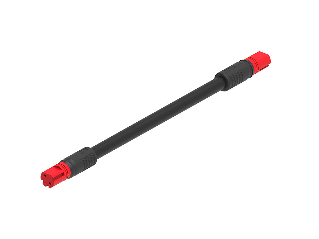 MiniCirc female-to-MiniCirc female wiring harness, 2 circuits, red.