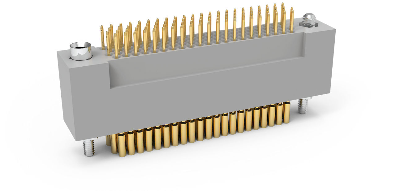 AirBorn R Series rectangular connector with removable cable mount plug.