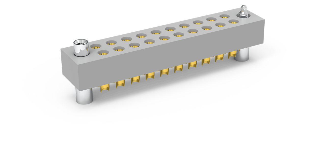 AirBorn PowerAmp rectangular receptacle in a vertical orientation.