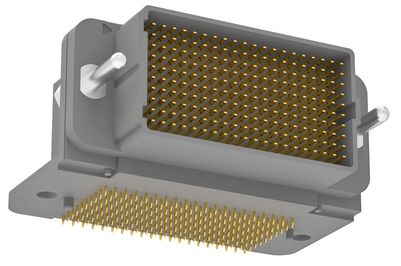 AirBorn verSI rectangular connector plug with locking screws.