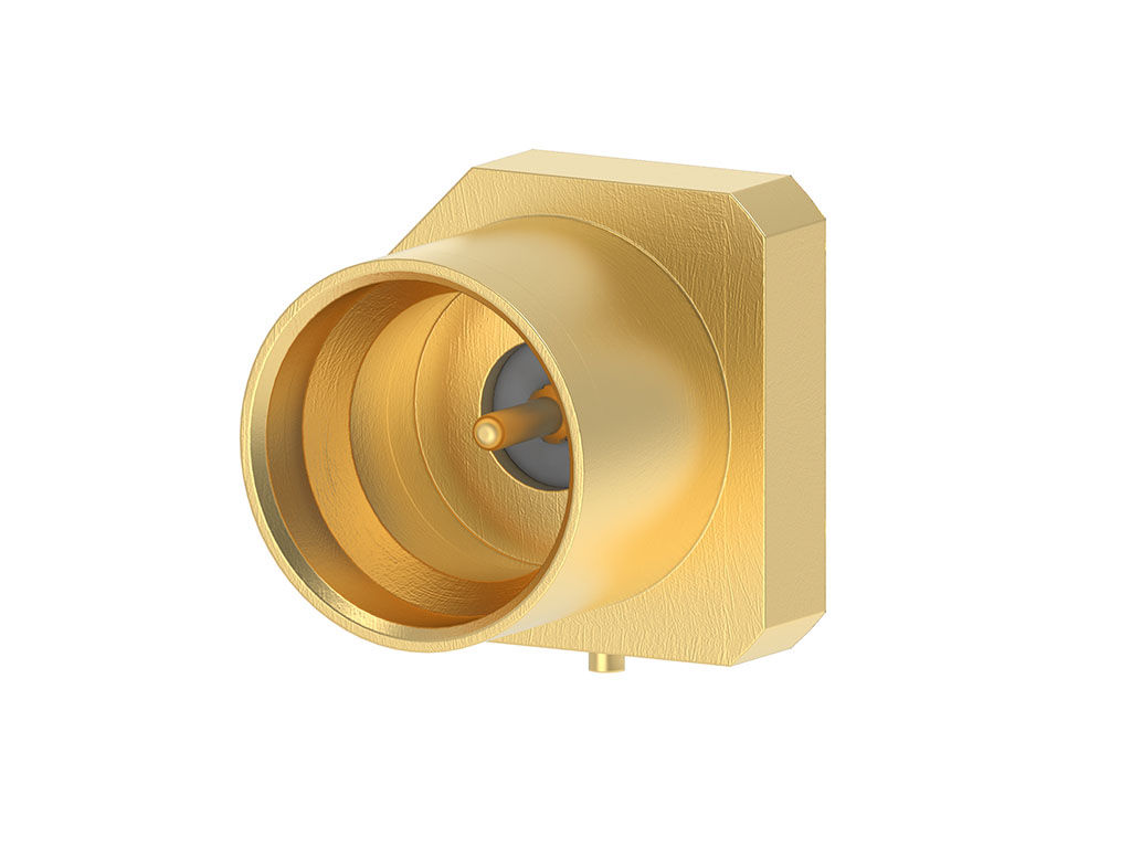 SMP (subminiature push-on) 40 GHz surface-mount and through-hole connector. 
