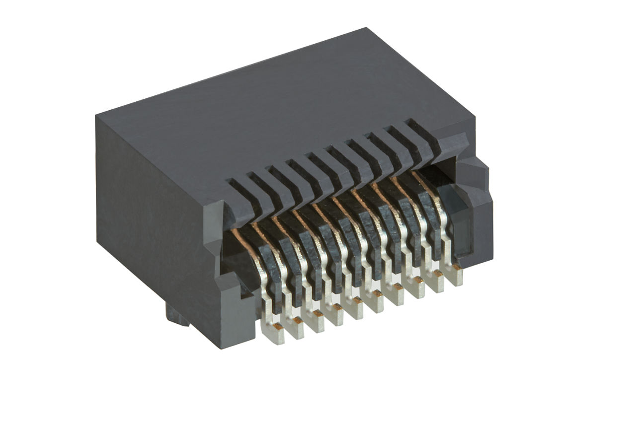 CDFP Connector and Cage Assembly