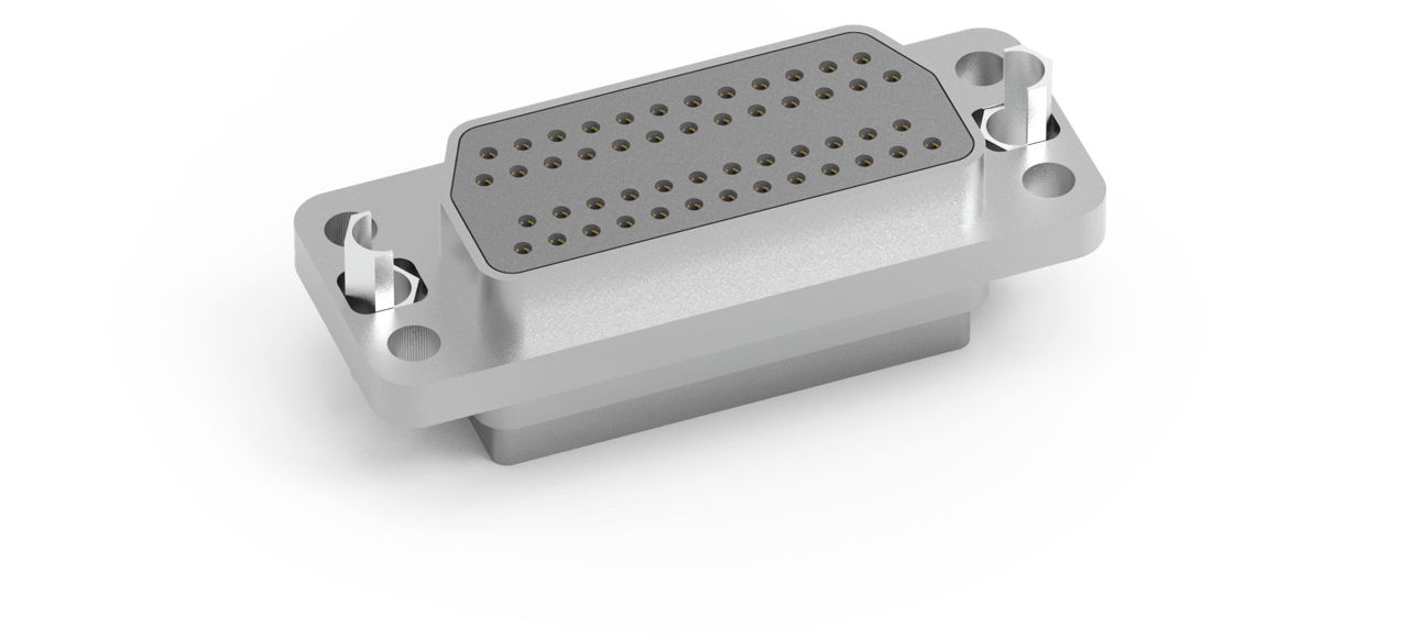 AirBorn RocKet Macro-D connector power plug with a panel-mount option.