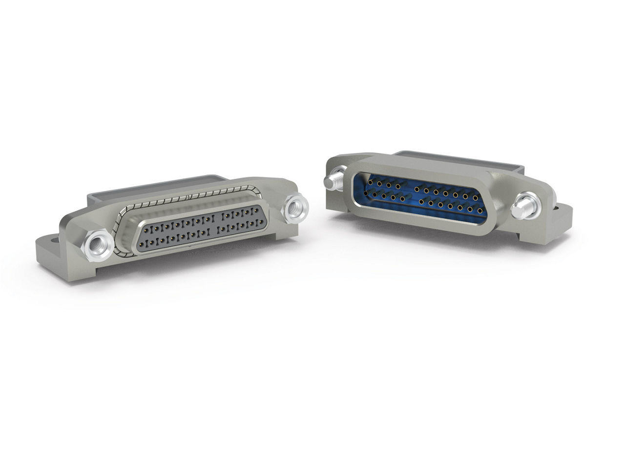 AirBorn microSI right-angle, board-mount connector plug and receptacle.