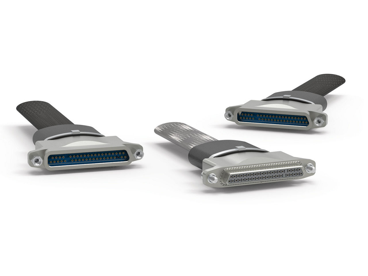 Three AirBorn microSI cable protection options: Halar, metal braid and combined.
