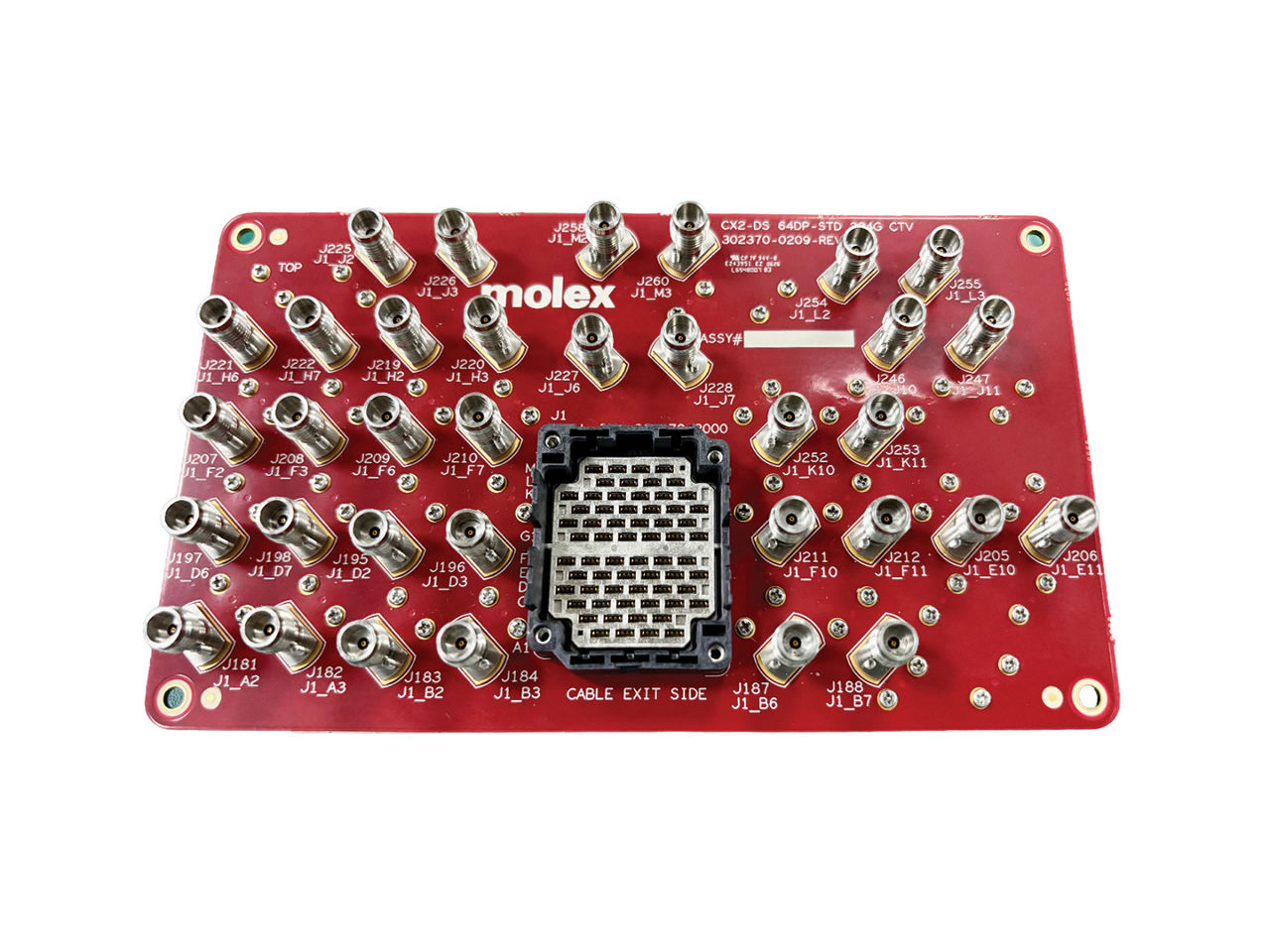 Molex 224G CX2-DS 64-differential pair continuously variable transmission (CVT) board.