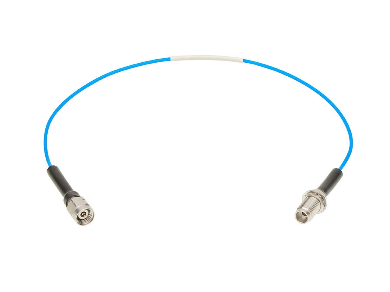 Molex Cardinal Wave High-Frequency RF Test Cable, 2.4mm straight plug to 2.4mm bulkhead jack on .047" cable. 