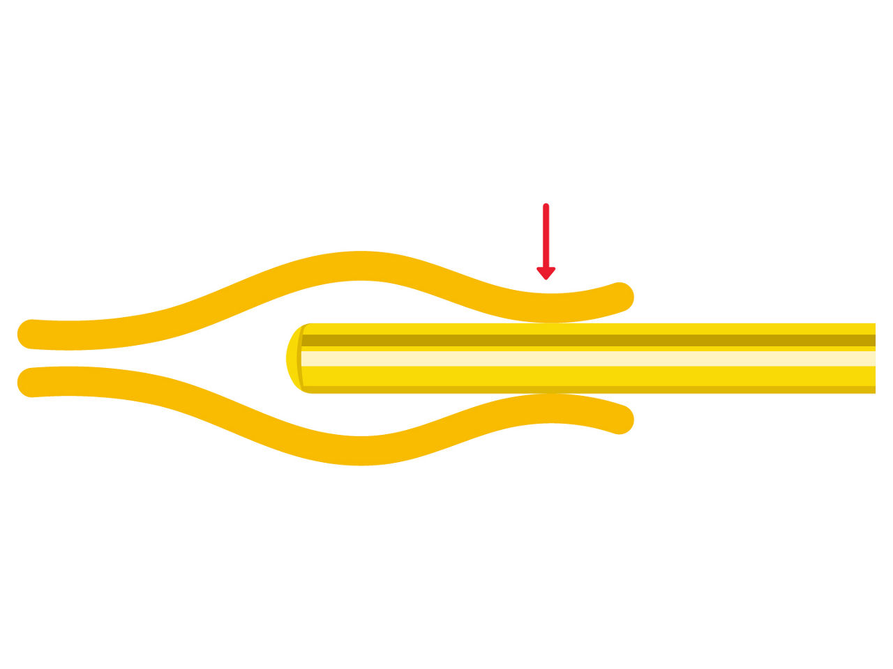 Illustration of axial overlap between pin and socket 