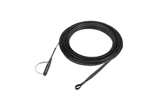 A Molex fiber optic drop cable with cap installed. 