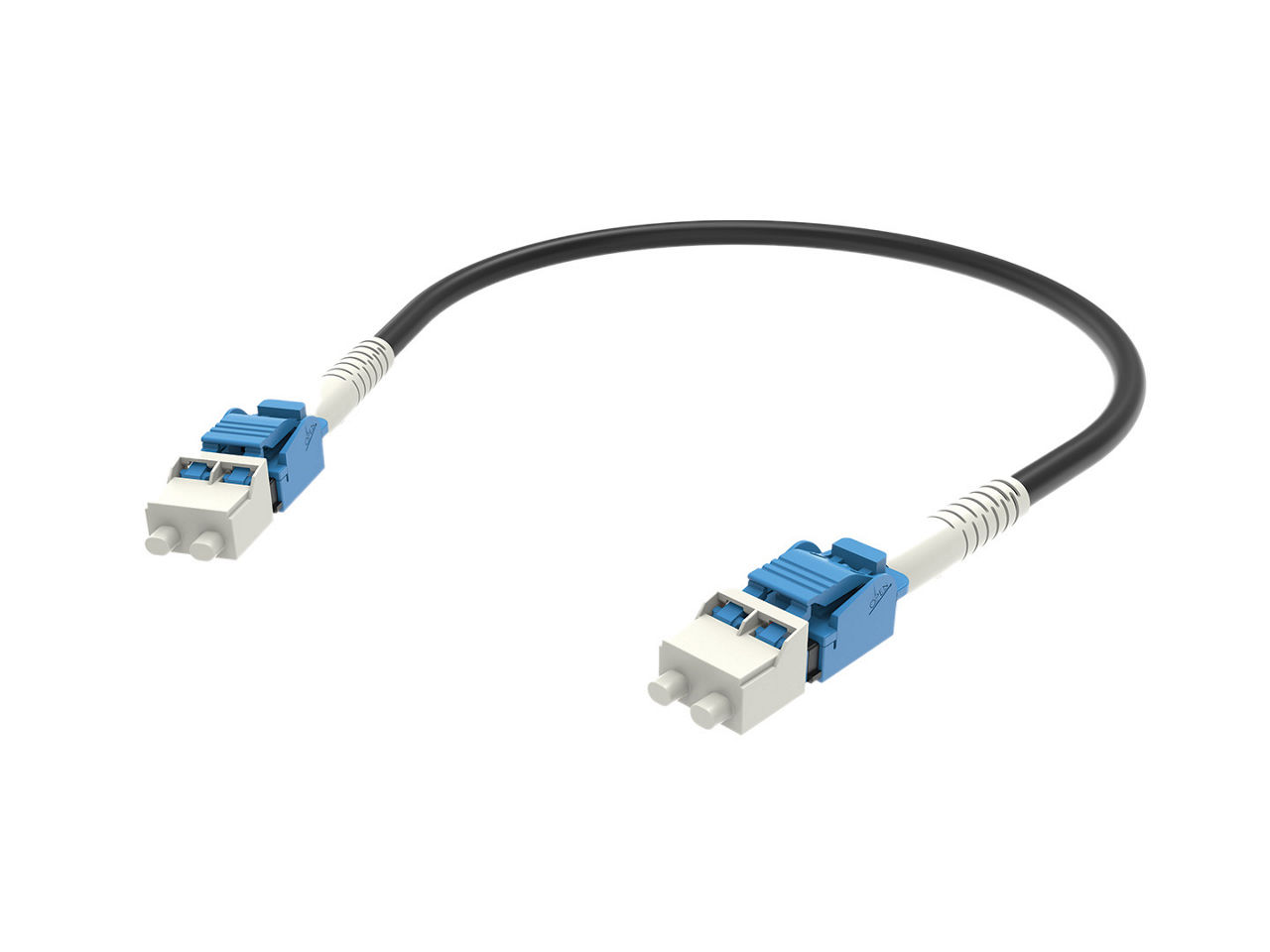 Fiber-to-the-tower optical jumper cable with LC duplex connectors. 