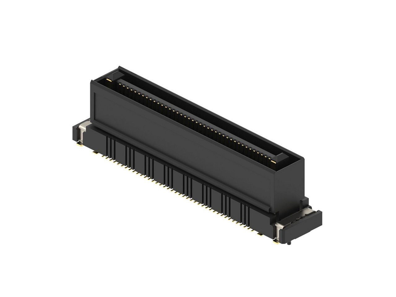 Float Stack board-to-board plug compensating for tolerance variations