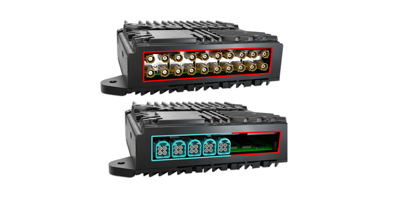 Compact High-Speed FAKRA-Mini HFM Connectors compared to FAKRA connectors 