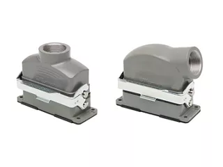 Molex Heavy-Duty Connector (HDC) housing and hood with angled exit 