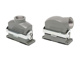 Molex Heavy-Duty Connector (HDC) housing and hood with angled exit 