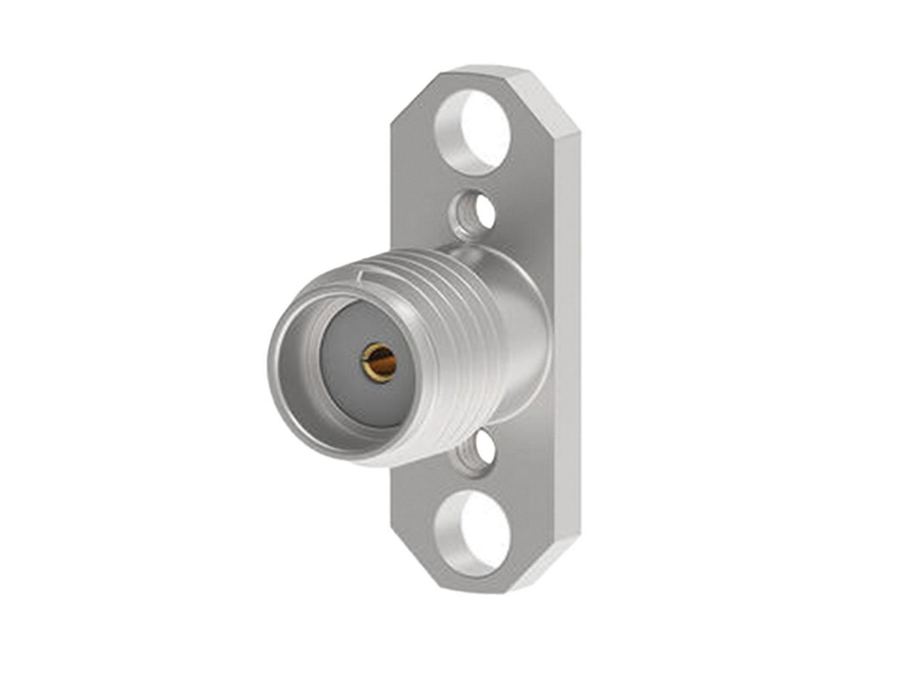 Solderless high-frequency RF board-to-coax connector 