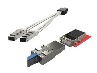 Molex high-speed pluggable I/O products including a CDFP PCIe Generation 6 Connector System interconnect assembly and a BiPass Cable Assembly.  