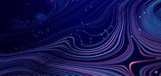 Abstract digital image representing data flow.