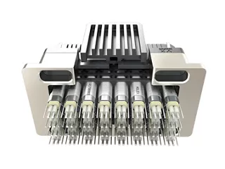 Molex 224G Inception backplane connector showing dual-drain twinax cable termination.