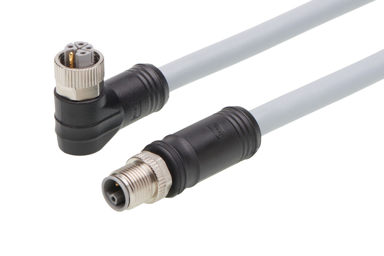 M12 L-code Cable Assembly
