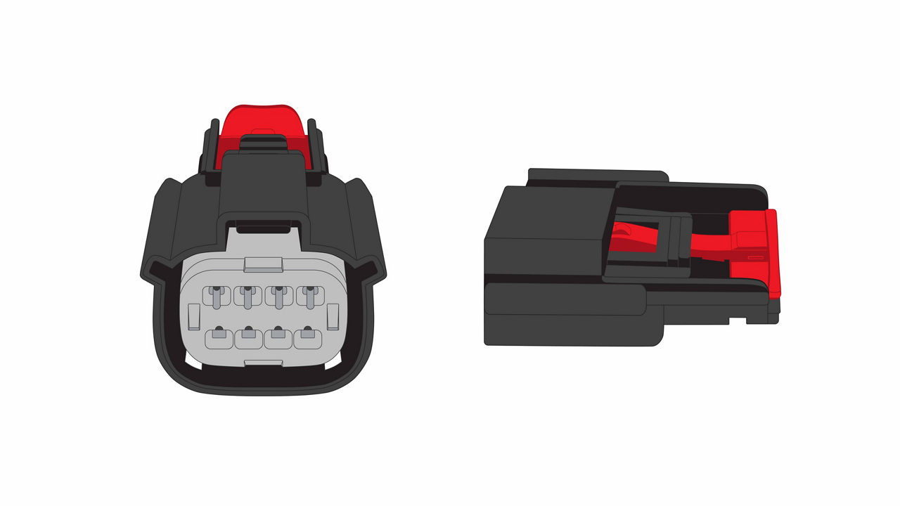 Molex MX150 connectors with CPA fully inserted.