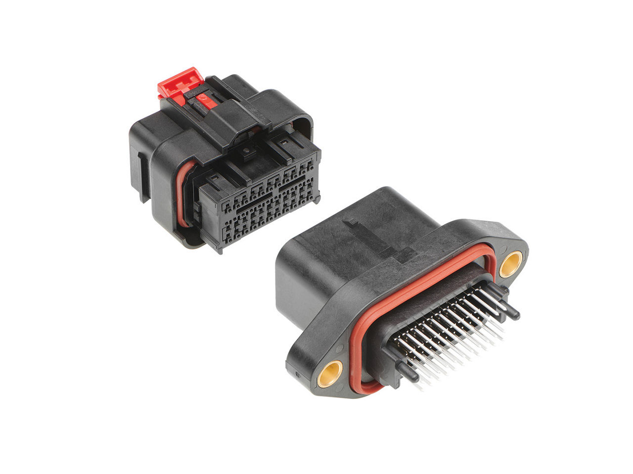 Mini50 sealed panel-mount header and receptacle. 