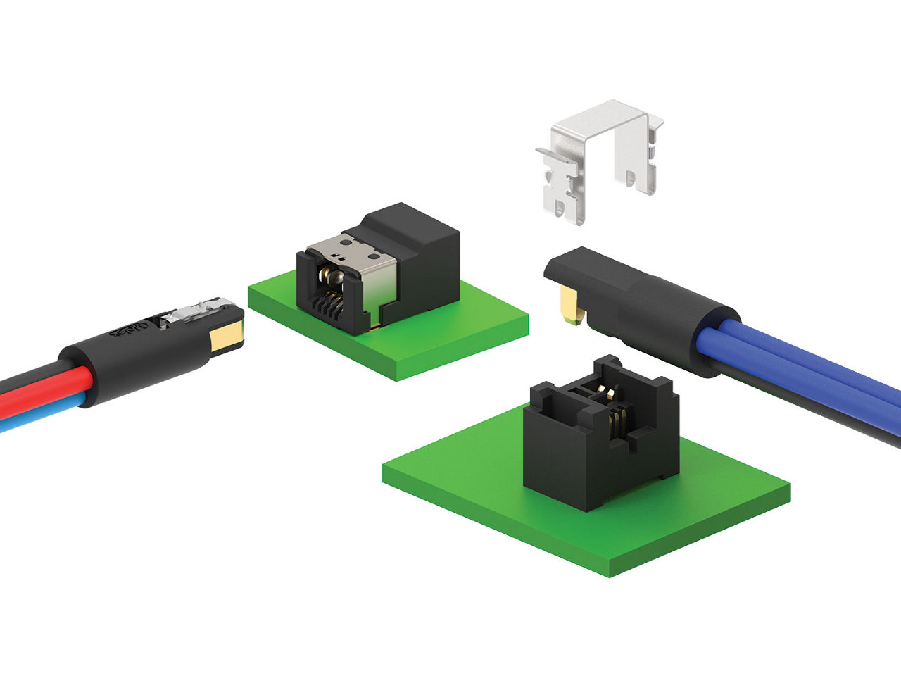 Molex MiniMix PCB header and cable assembly.