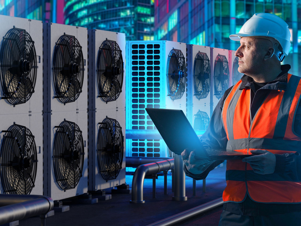 Panoramic View: Advanced Liquid Cooling System in Modern Data Center