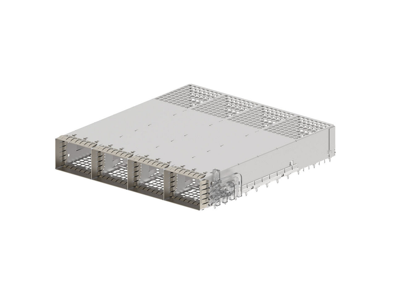 OSFP 1x4 connector cage.