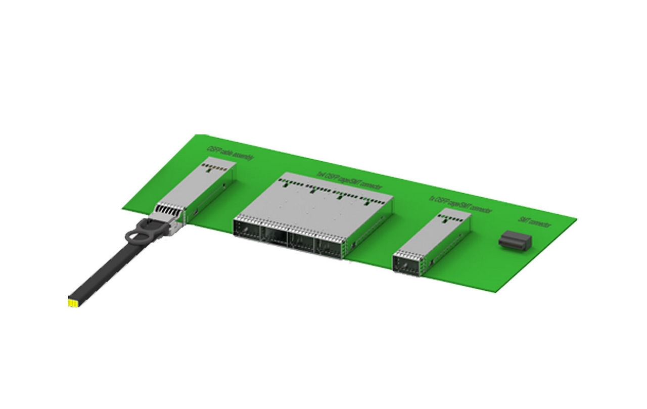 CDFP Connector and Cage Assembly