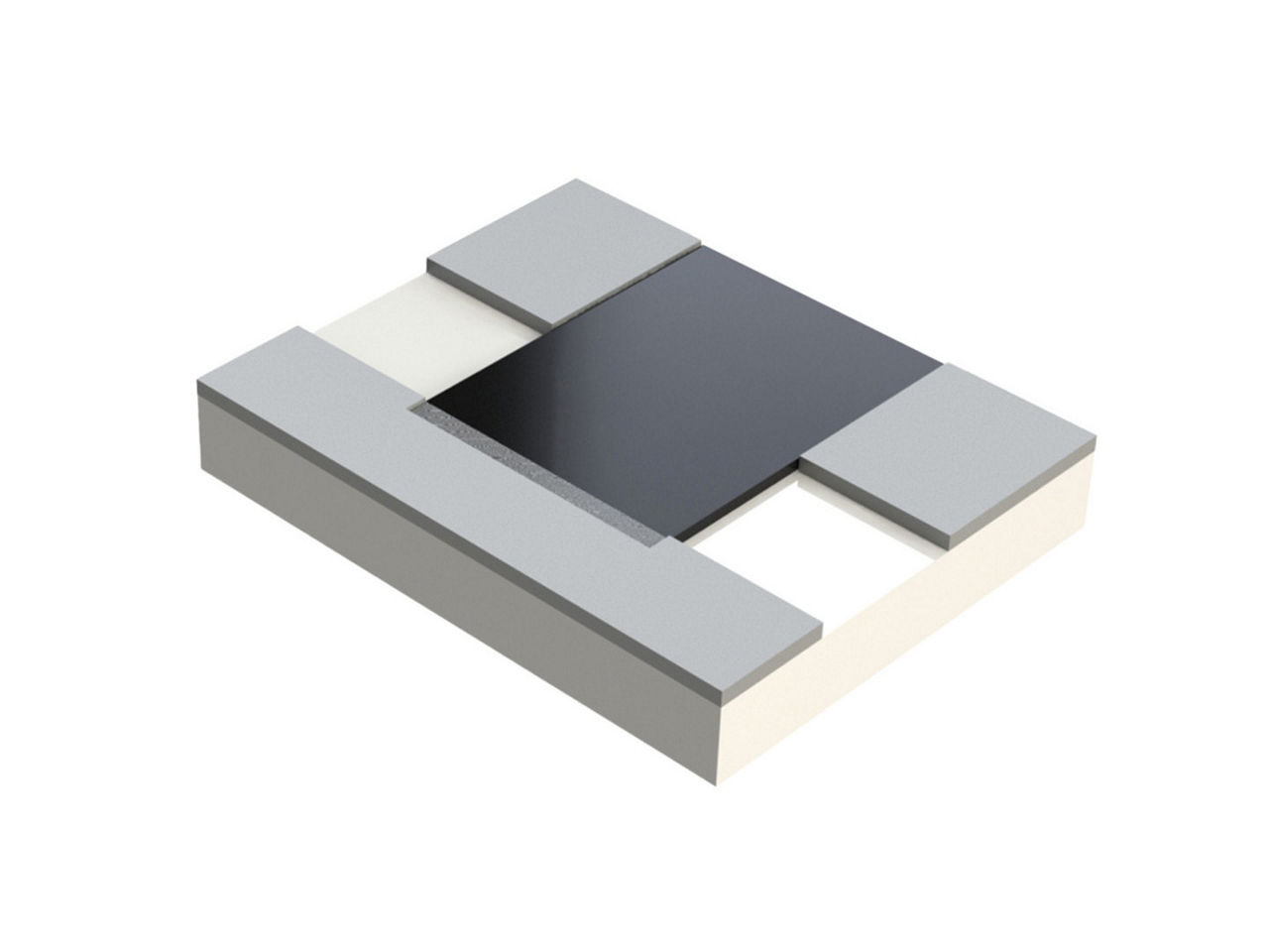 Chip attenuator with tin lead solder. 
