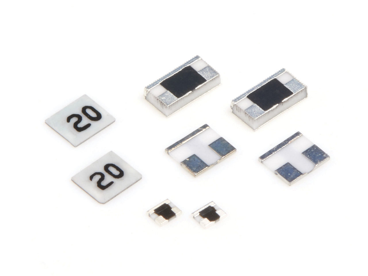 Multiple chip attenuators in various sizes. 