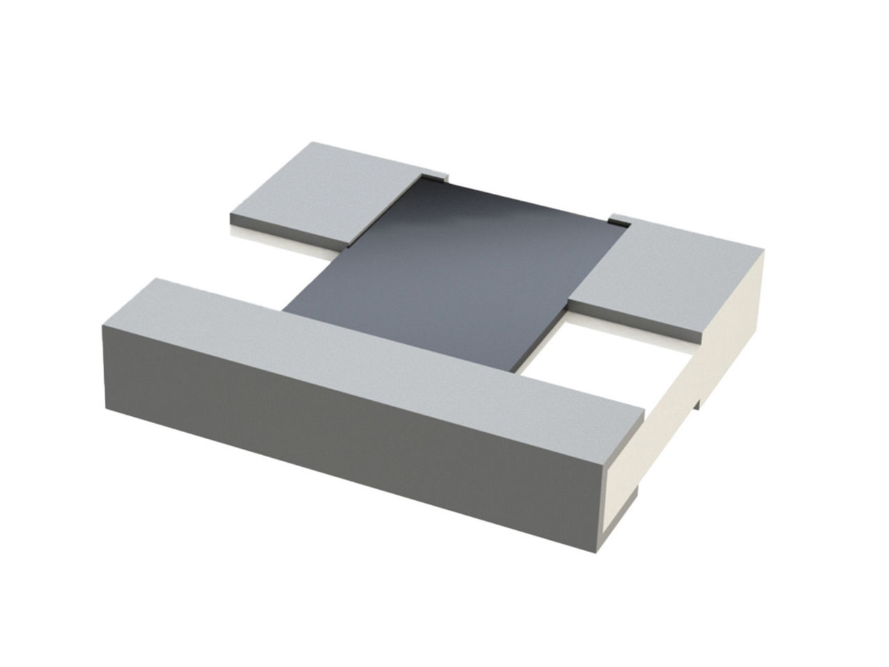 Chip attenuator with silver over nickel. 
