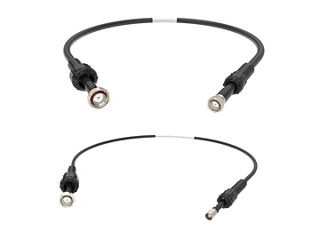 High-performance RF jumper cable with corrugated design.