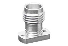 Precision solderless 50 GHz 2.4mm flange-mount jack. 