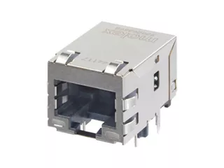 Single-port Molex RJ45 magnetic jack.