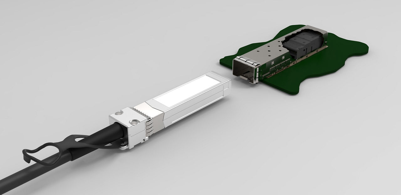 CDFP Connector and Cage Assembly