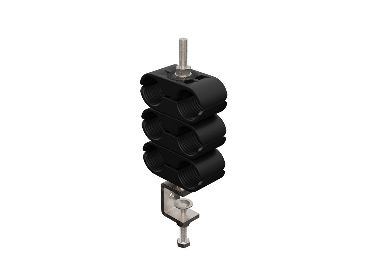 Tower Accessories dual-side, three-hole feeder cable clamp for 7/8" coaxial cable 