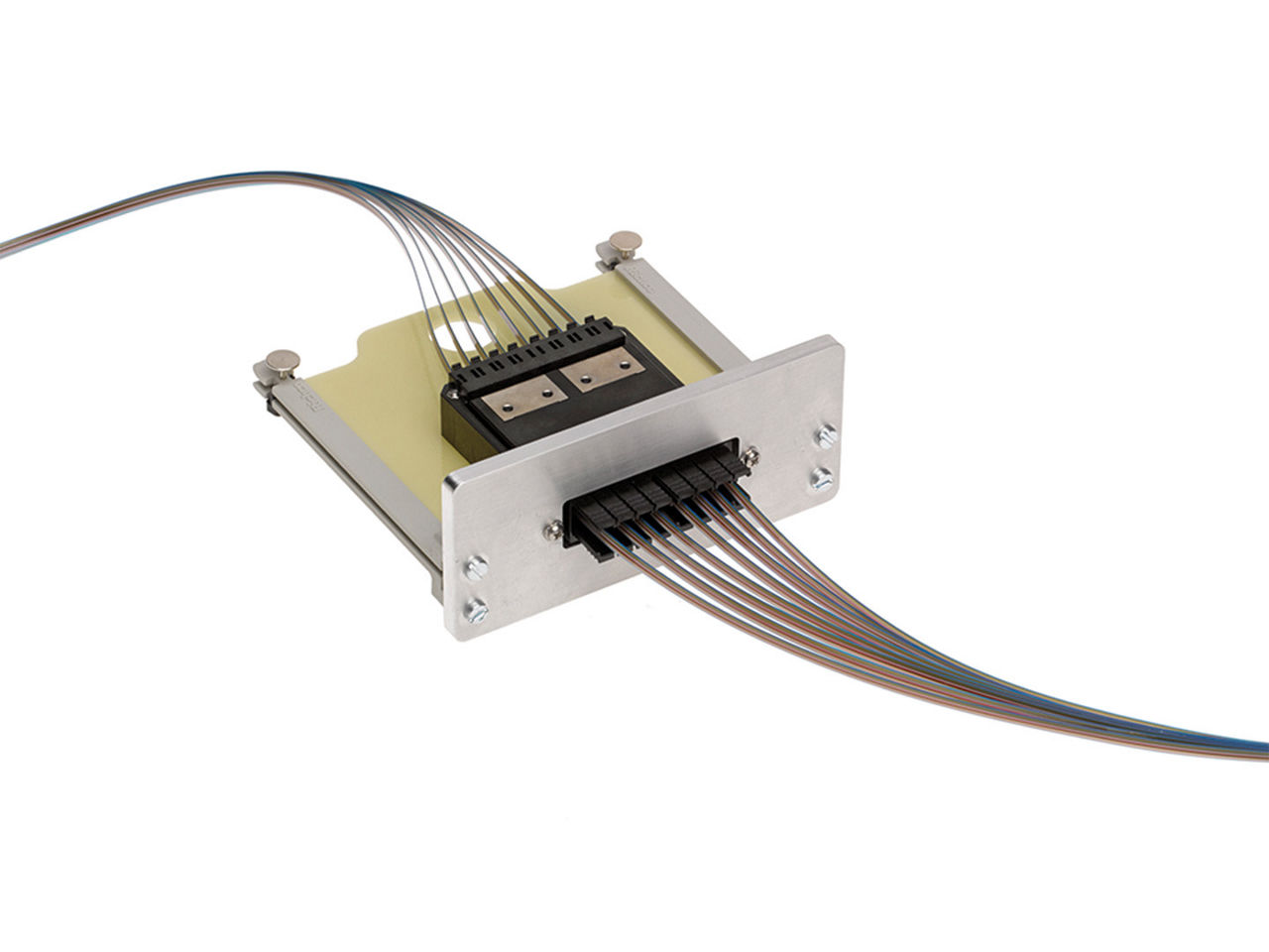 VFI 1x8 backplane connector assembly showing the mated configuration.