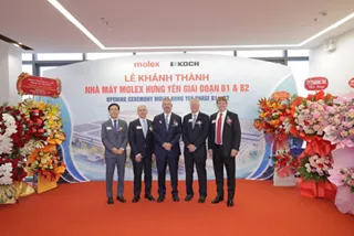 Molex has opened an expanded 250,000-square-meter manufacturing plant in Hung Yen, Vietnam, adding advanced capabilities for high-speed data center customers and supporting thousands of local high-tech jobs.