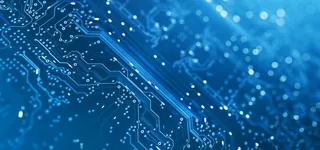 Close up of high-tech PCB 