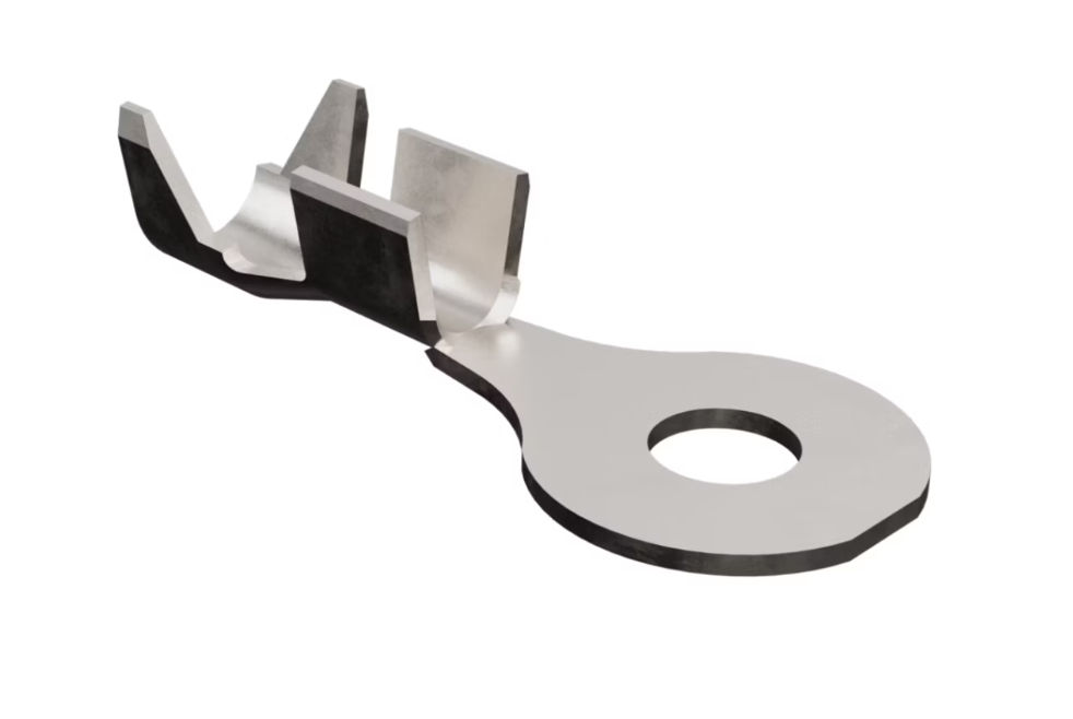 VibraKrimp metric open barrel ring terminal.